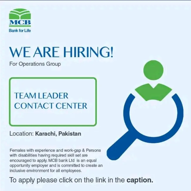 MCB Bank Jobs 2024: Exciting Career Opportunities in Karachi 1 MCB Bank Jobs 2024: Exciting Career Opportunities in Karachi