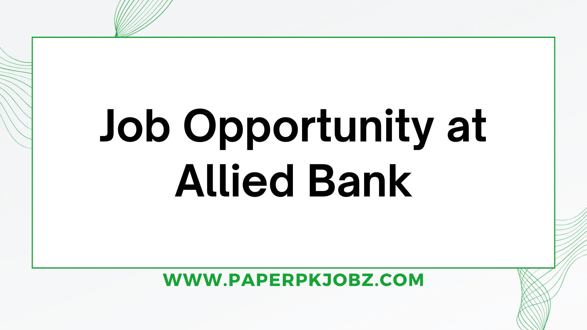 Job Opportunity at Allied Bank of Agriculture Credit Officers