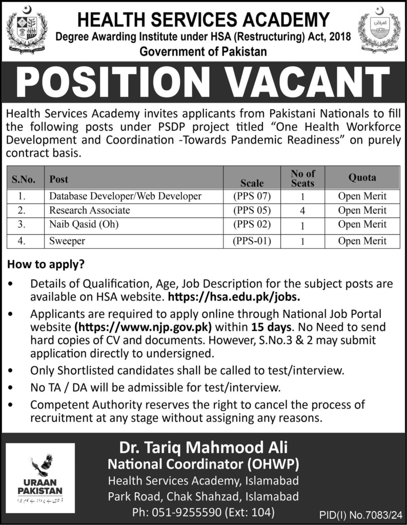 Health Services Academy (HSA) Careers 2025 – Apply Now 1 Health Services Academy (HSA) Careers 2025 – Apply Now