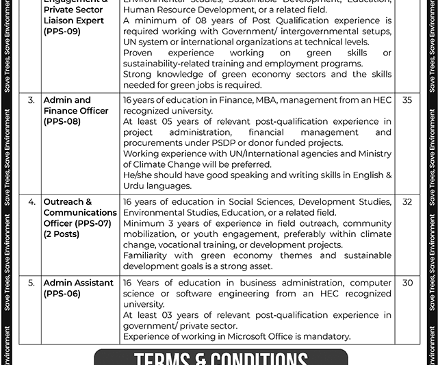 Ministry of Climate Change and Environmental Coordination Job Opportunities