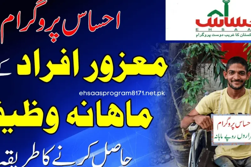 Ehsaas Disabled Person Program Online Form Registration 2025